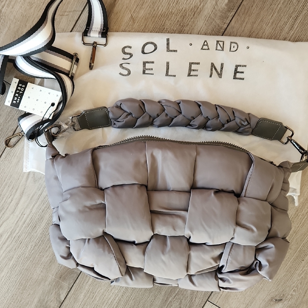 Sol And Selene Gray Quilted Women's Bag